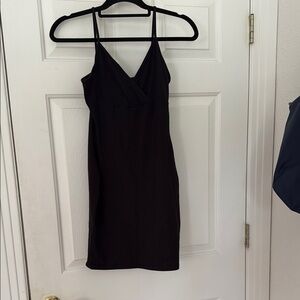 Knit Black Spaghetti Strap Dress